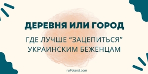 Деревня или город: где лучше “зацепиться”  украинским беженцам в Польше?