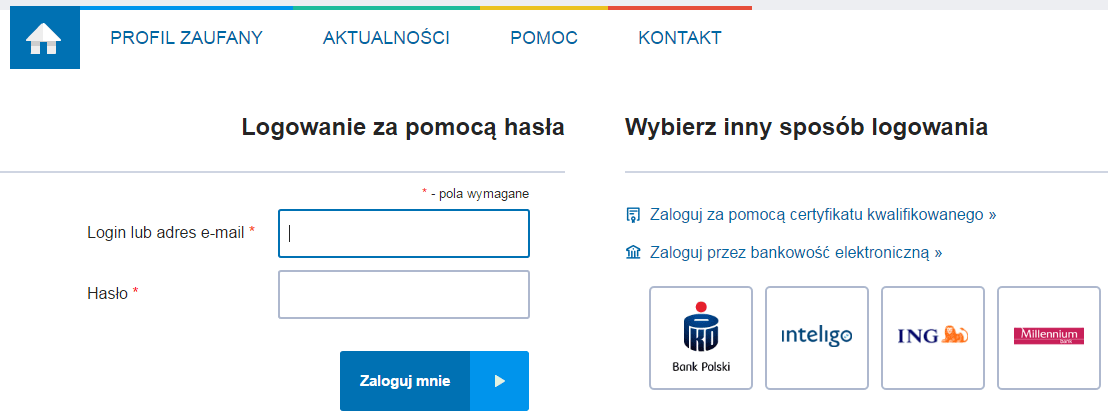 создание доверенного профиля для подписания PIT-WZ